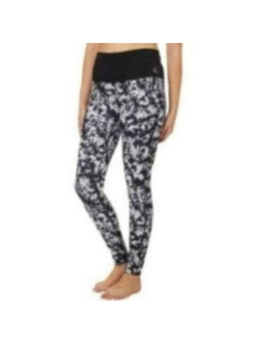 Reel Legend Women's Black & White Keep it Cool Splatter Leggings Size XS